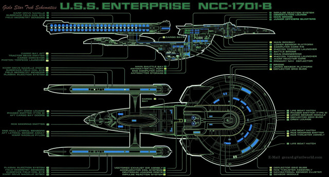 Uss enterprise blueprint star trek free wallpaper - medium preview image