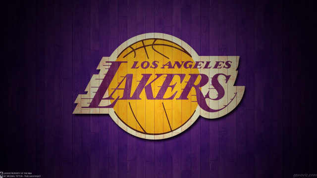 Lakers logo purple wall wooden #2 free wallpaper - medium preview image