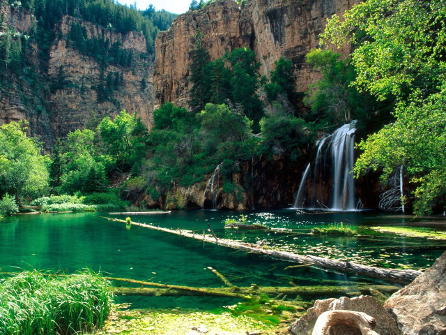 Waterfall river green water rocks #4 free wallpaper - medium preview image