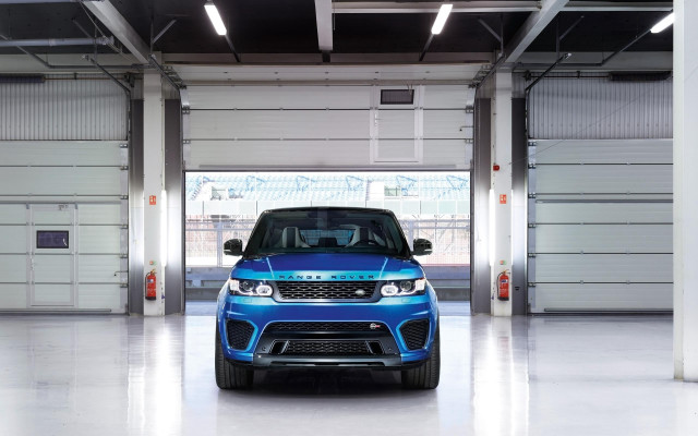 Blue range rover garage open free wallpaper - medium preview image