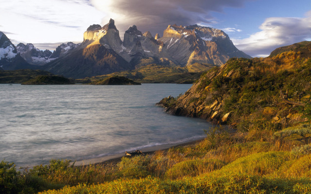 Mountain range lake forest sky #2 free wallpaper - medium preview image
