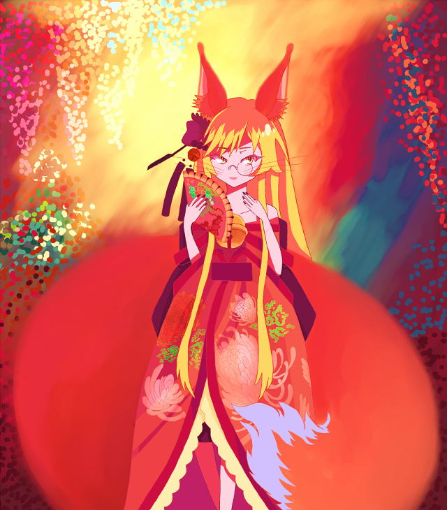 Woman red dress cat shoulder free wallpaper - medium preview image