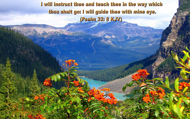 Mountain bible verse lake background free wallpaper - medium preview image