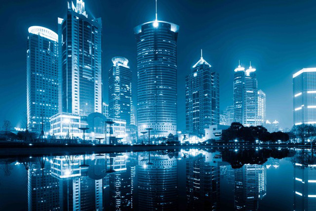 City skyline lake blue sky #2 free wallpaper - medium preview image
