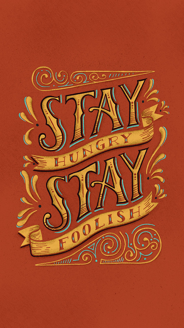 Red poster handwritten quote stay free wallpaper - medium preview image