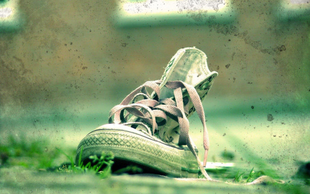 Sneakers striped lace grass window free wallpaper - medium preview image