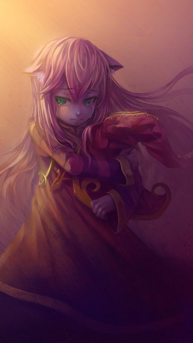 Woman long hair cape sword free wallpaper - medium preview image