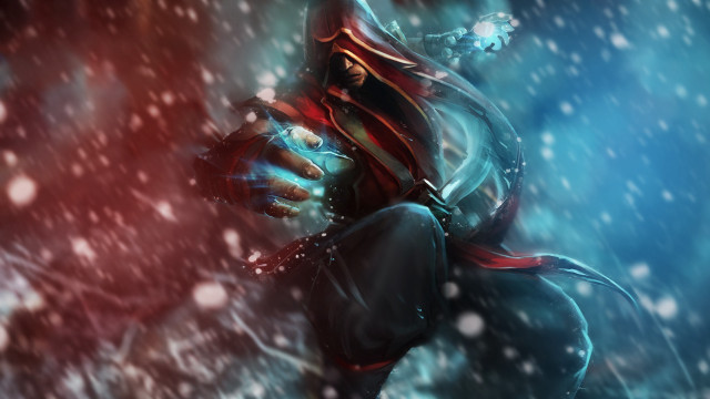 Man red blue outfit snow free wallpaper - medium preview image