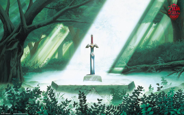 Sword forest light river trees free wallpaper for desktop - medium preview image
