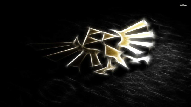 Dark background gold white logo free wallpaper - medium preview image