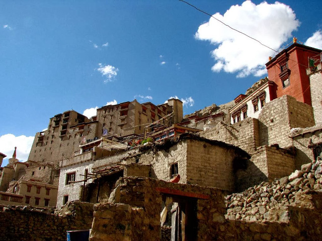 Stone building sky background clouds free wallpaper - medium preview image