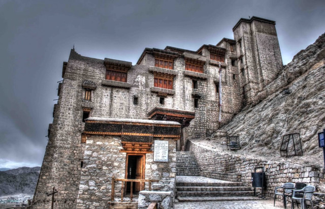 Stone building staircase wall stone free wallpaper - medium preview image