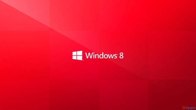 Red wall windows8 logo red free wallpaper - medium preview image