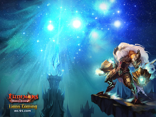 Demon attack cliff stars fantasy free wallpaper - medium preview image