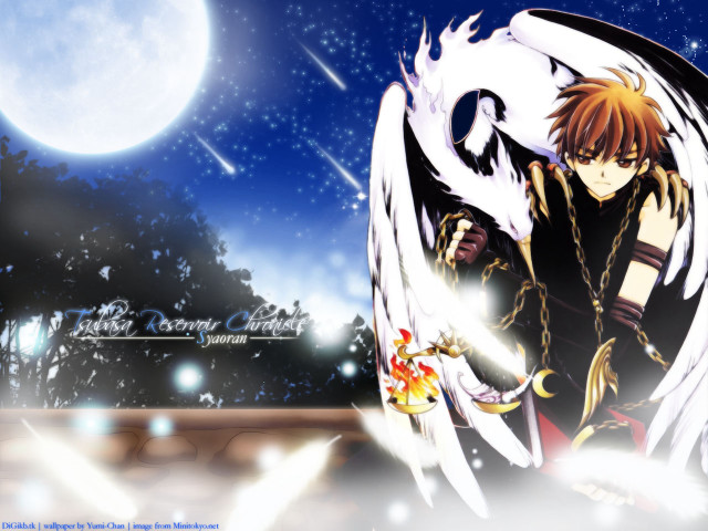 Anime character sword wings full free wallpaper - medium preview image
