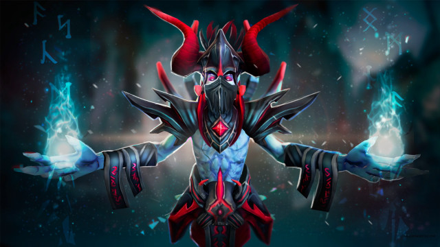 Demonic demon horns head hands free wallpaper - medium preview image