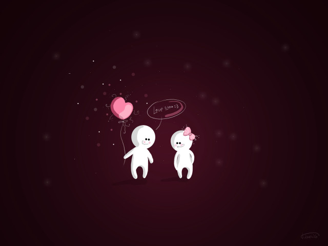 Cartoon characters dark balloon air free wallpaper - medium preview image