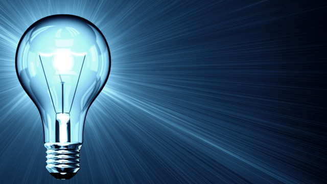 Light bulb blue background glow free wallpaper - medium preview image