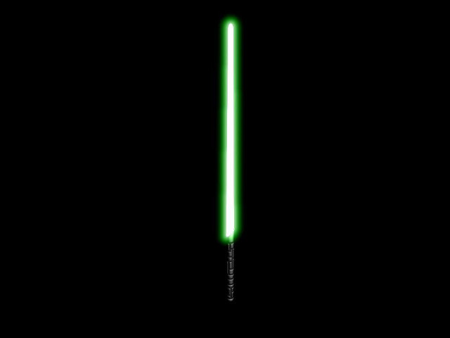 Green lightsaber glowing dark star free wallpaper - medium preview image