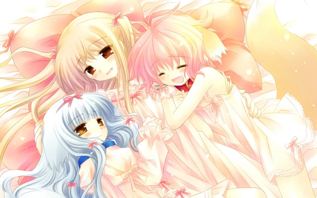 Anime girls long hair pink #13 free wallpaper - medium preview image