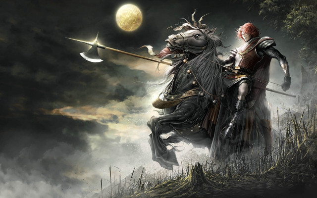 Knight demon fight night sky free wallpaper - medium preview image