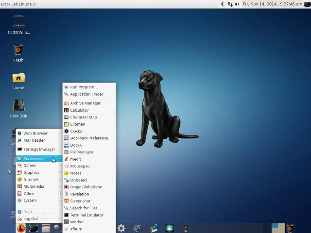 Computer screen black dog blue free wallpaper - medium preview image