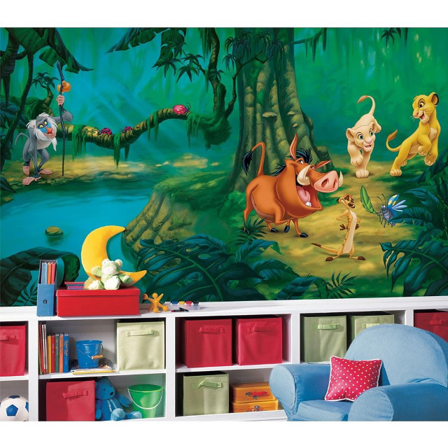 Lion king mural jungle animals free wallpaper - medium preview image