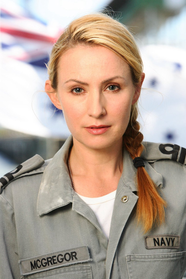 Woman uniform braid portrait blue free wallpaper - medium preview image