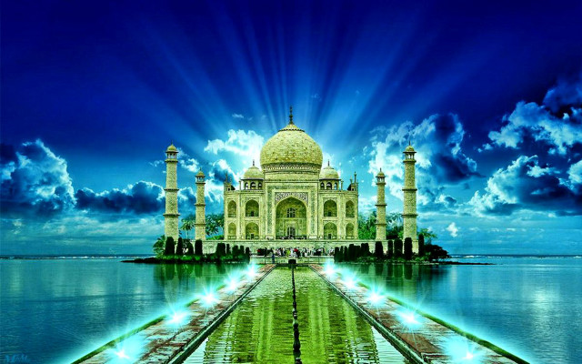 Tajwah reflection sky water beach free wallpaper for desktop - medium preview image