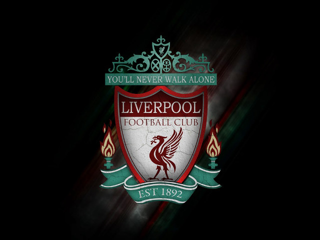 Liverpool crest black background stripe free wallpaper - medium preview image