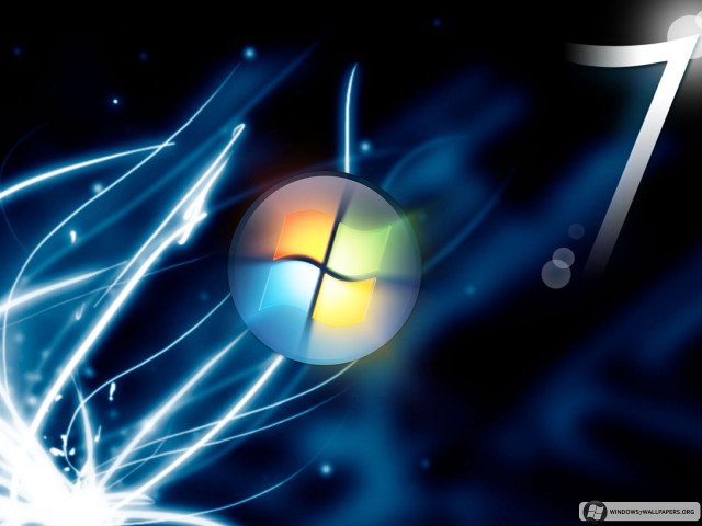 Blue white wallpaper windows7 logo #2 free wallpaper - medium preview image