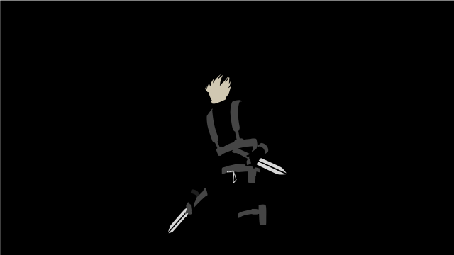 Person knife black background white free wallpaper - medium preview image