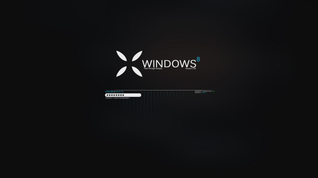 Black background white window logo free wallpaper - medium preview image