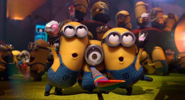 Minions despicable me2 pastel blurry free wallpaper - medium preview image