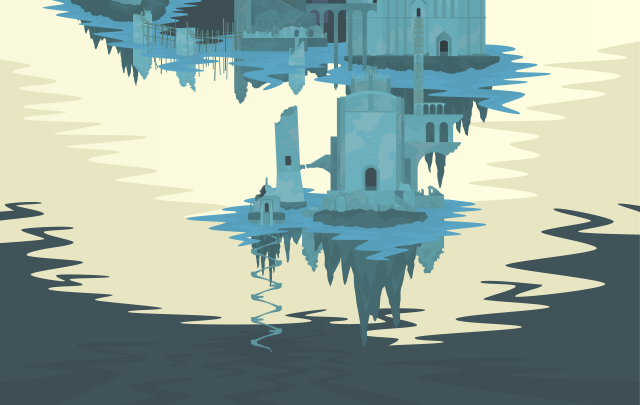 Castle reflection lake water scenery free wallpaper - medium preview image