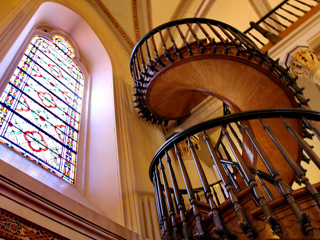Spiral staircase church stained glass #3 free wallpaper - medium preview image
