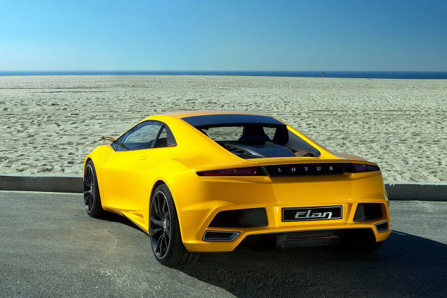 Yellow sports car beach road free wallpaper - medium preview image