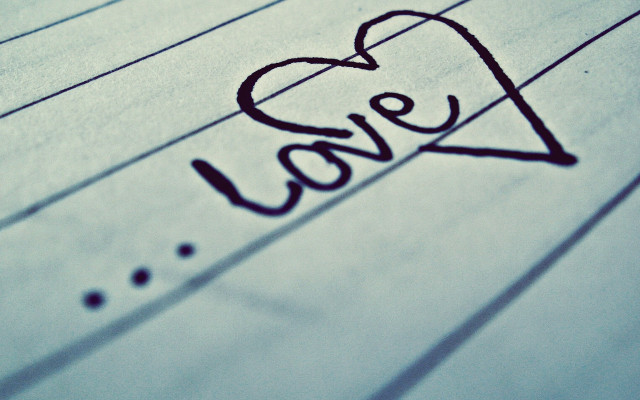 Love paper heart marker drawing free wallpaper - medium preview image