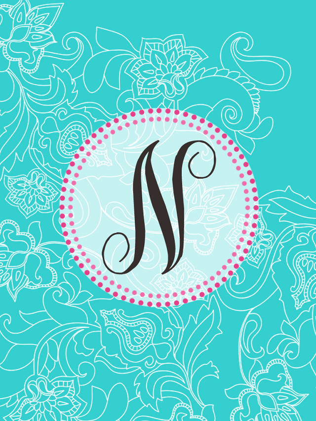 Blue background monogram letter m free wallpaper - medium preview image