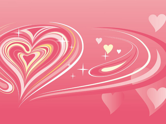 Heart swirly pattern stars image free wallpaper for desktop - medium preview image