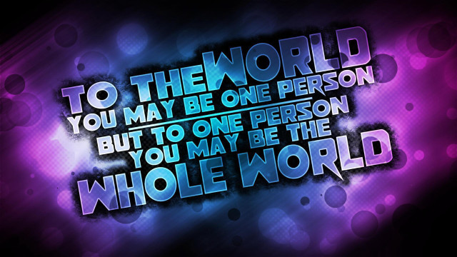 Purple blue background quote one free wallpaper - medium preview image