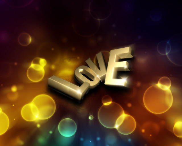 Shiny metal text bokeh lights free wallpaper - medium preview image