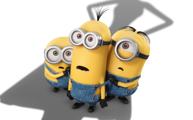 Minions group eyes closed arms free wallpaper - medium preview image