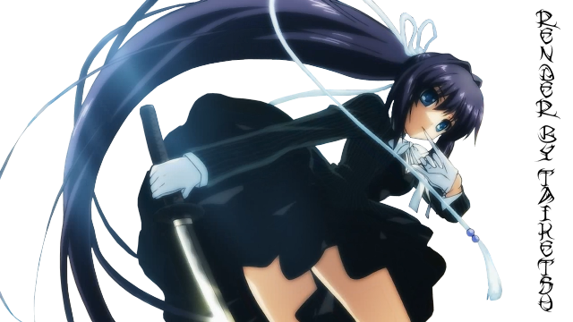 Anime girl long hair sword #11 free wallpaper - medium preview image