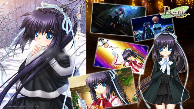 Girl black white dress anime free wallpaper - medium preview image