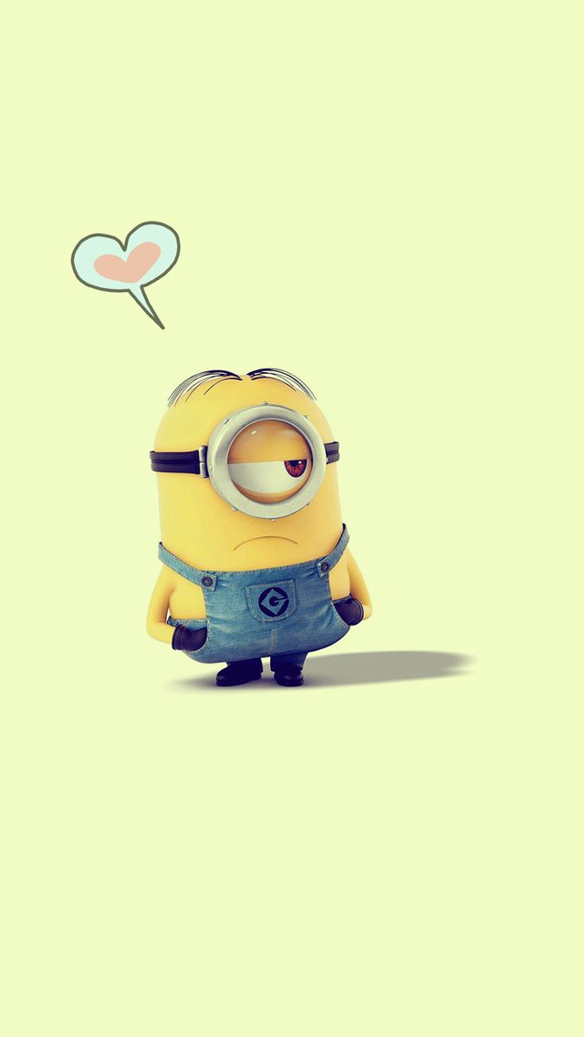 Minion heart balloon floating speech free wallpaper - medium preview image
