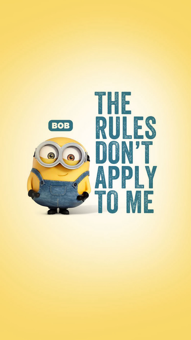 Minion quote rules dont apply free wallpaper - medium preview image