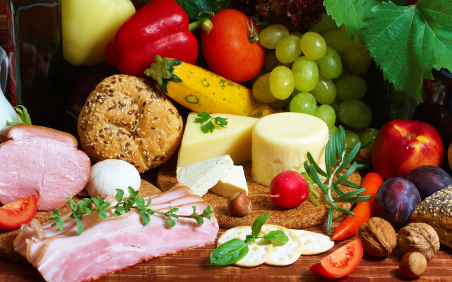 Variety food table fruits vegetables free wallpaper - medium preview image