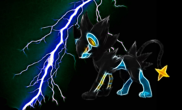 Cat lightning bolt star digital free wallpaper - medium preview image