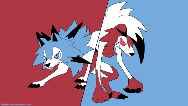 Cartoon characters standing red blue free wallpaper - medium preview image